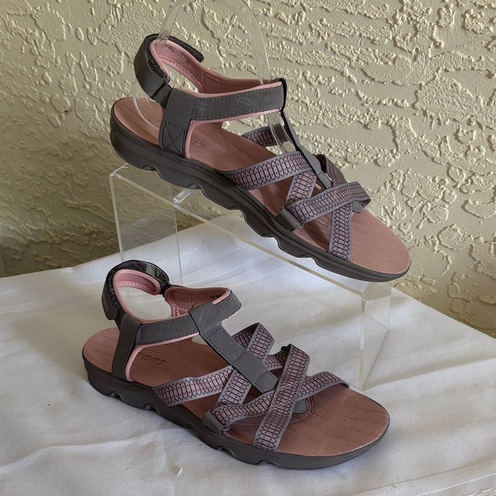 Jsport Women's Sandals in Gray and Pink